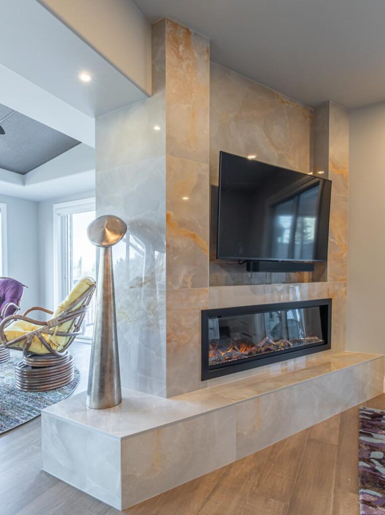 Living room recessed lighting and fixtures by North Star Electric in Winnipeg, Manitoba